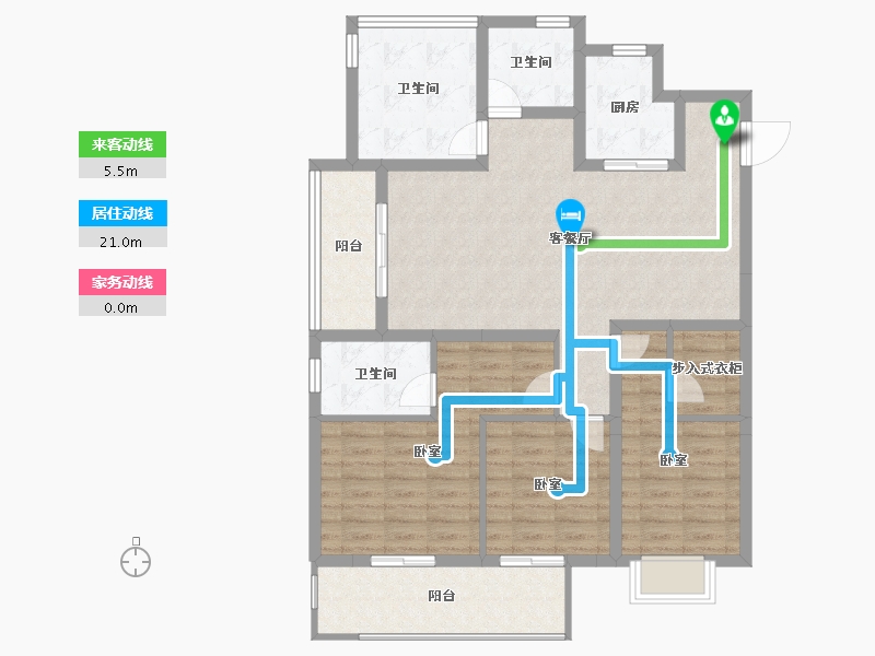 浙江省-嘉兴市-交投祥生白鹤郡-106.00-户型库-动静线