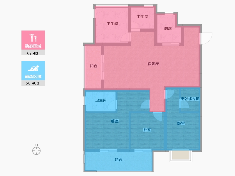 浙江省-嘉兴市-交投祥生白鹤郡-106.00-户型库-动静分区