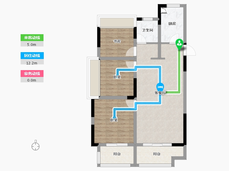 安徽省-合肥市-京冠·领港壹号-77.31-户型库-动静线