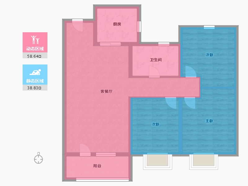 山东省-青岛市-铂悦灵犀湾-87.00-户型库-动静分区