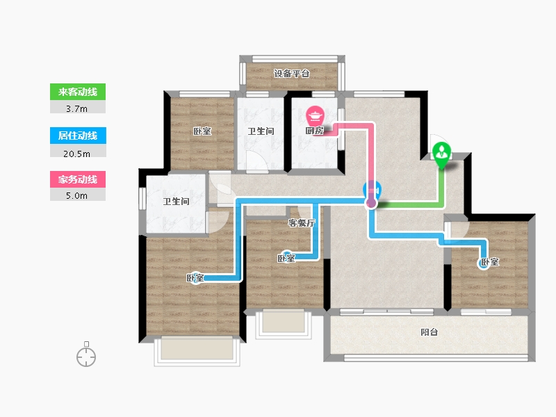 浙江省-宁波市-中交阳光城·春风景里-99.15-户型库-动静线