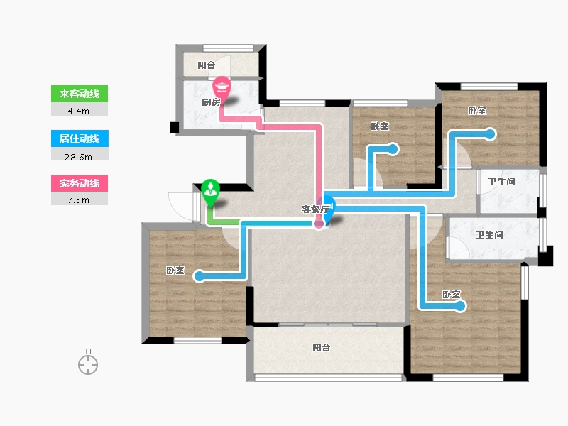 福建省-宁德市-中茵・外滩1号-112.00-户型库-动静线