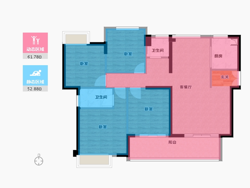 福建省-漳州市-格林兰锦-103.10-户型库-动静分区