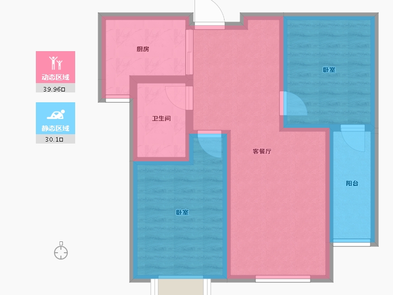 山东省-滨州市-悦溪花城-61.36-户型库-动静分区