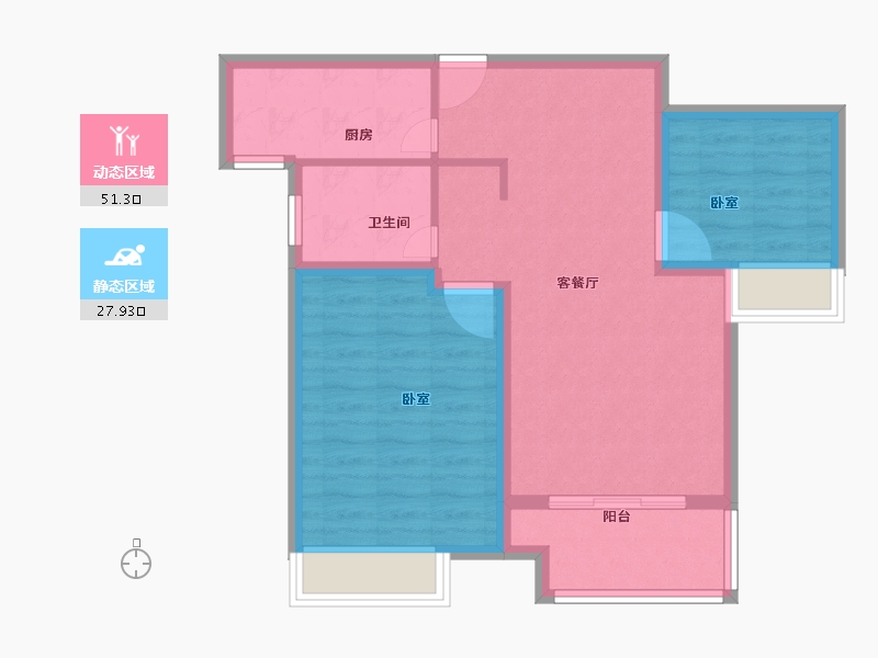 浙江省-绍兴市-农房澜山-70.87-户型库-动静分区