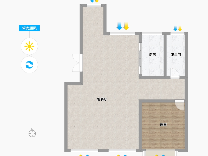 山东省-滨州市-悦溪花城-91.88-户型库-采光通风