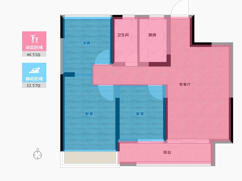 浙江省-绍兴市-祥生明玥府-70.00-户型库-动静分区