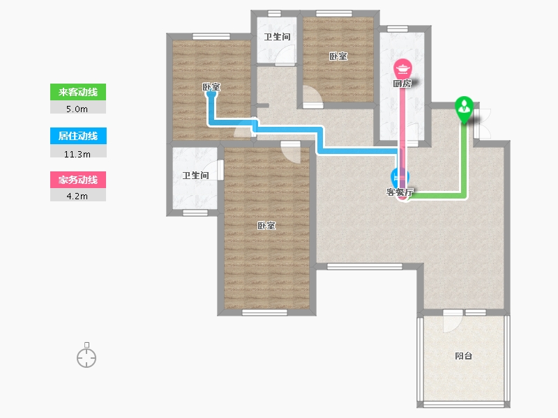 新疆维吾尔自治区-乌鲁木齐市-紫金城东湖左岸-120.14-户型库-动静线