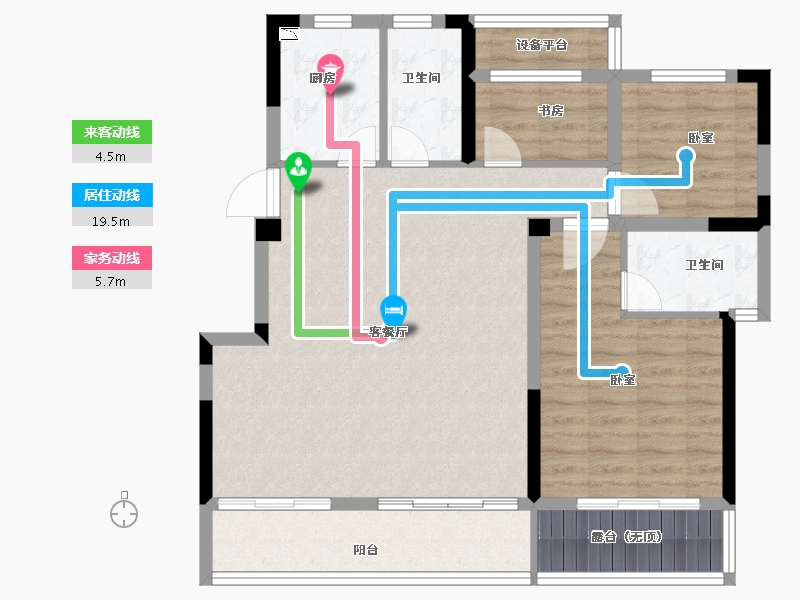 安徽省-合肥市-斌锋和睦公馆-94.00-户型库-动静线