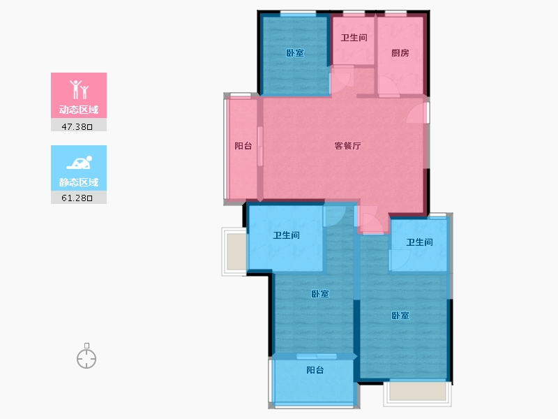 浙江省-宁波市-锦绣·金珑悦府-97.00-户型库-动静分区