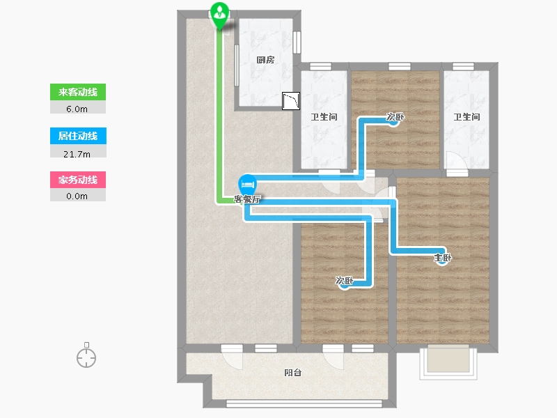 山东省-青岛市-鲁班国汇城儒苑-87.99-户型库-动静线