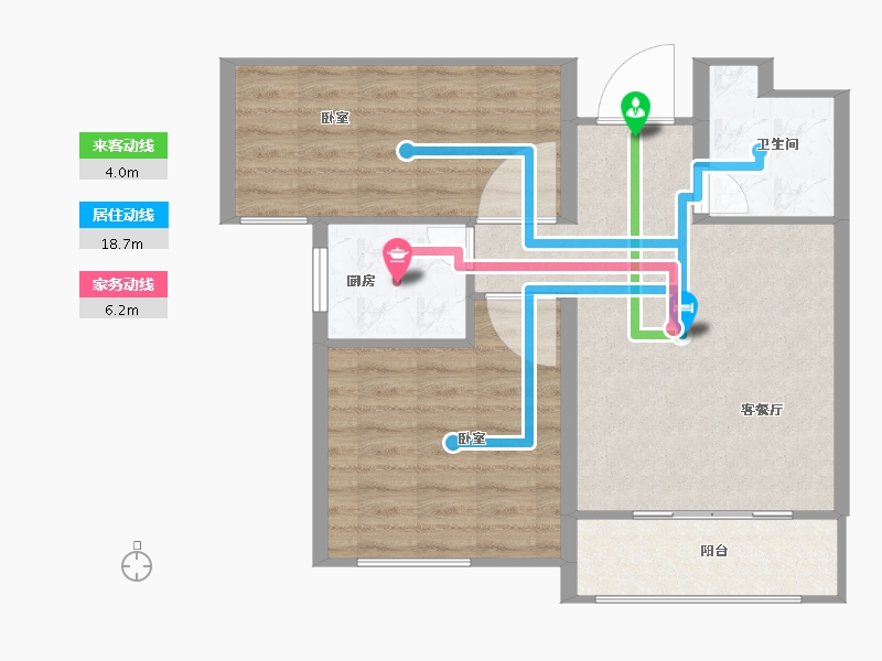 河南省-安阳市-旺龙荣盛华府-67.11-户型库-动静线