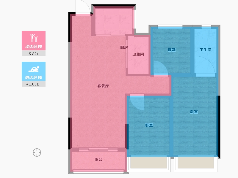 浙江省-绍兴市-随园二期-78.00-户型库-动静分区