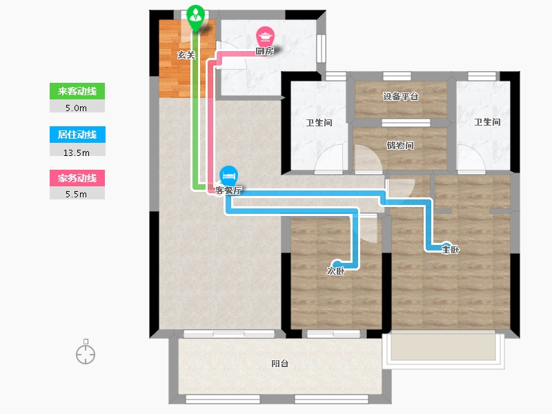 安徽省-滁州市-皖投碧湖云溪-78.00-户型库-动静线