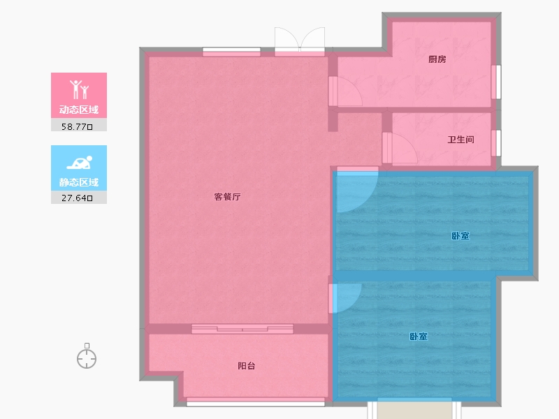 河南省-安阳市-汤阴源恒现代城-78.05-户型库-动静分区