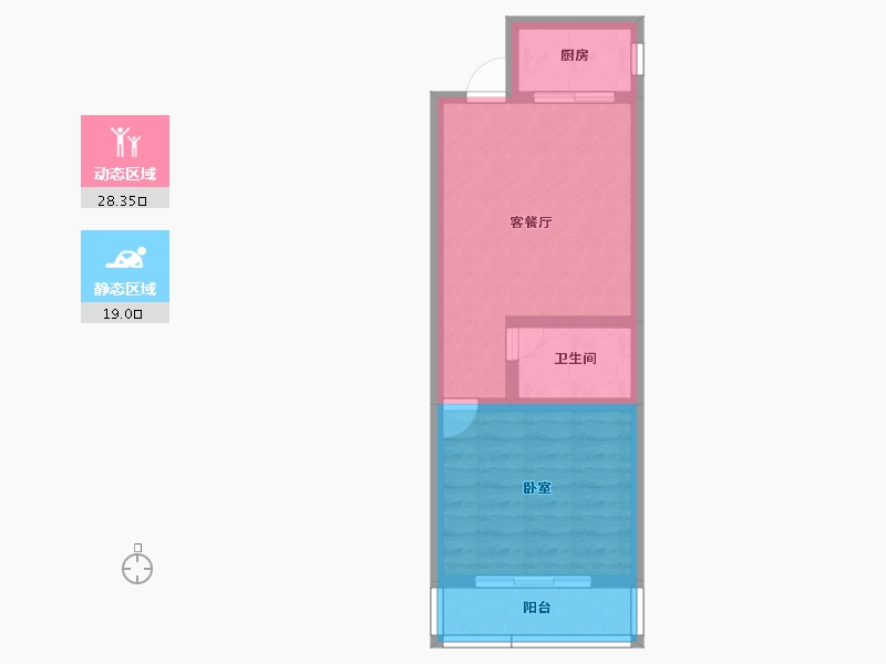 浙江省-金华市-瑞唐中心-41.65-户型库-动静分区