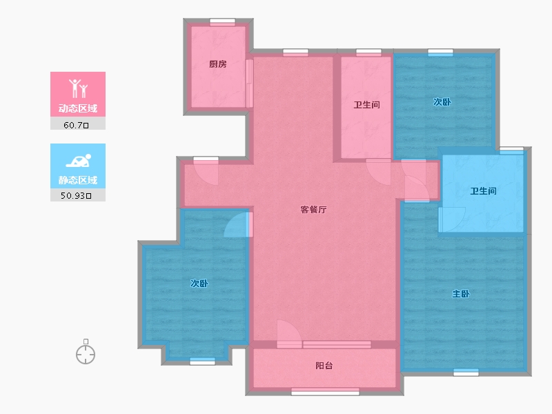 山东省-青岛市-凯景领盛华府-99.99-户型库-动静分区