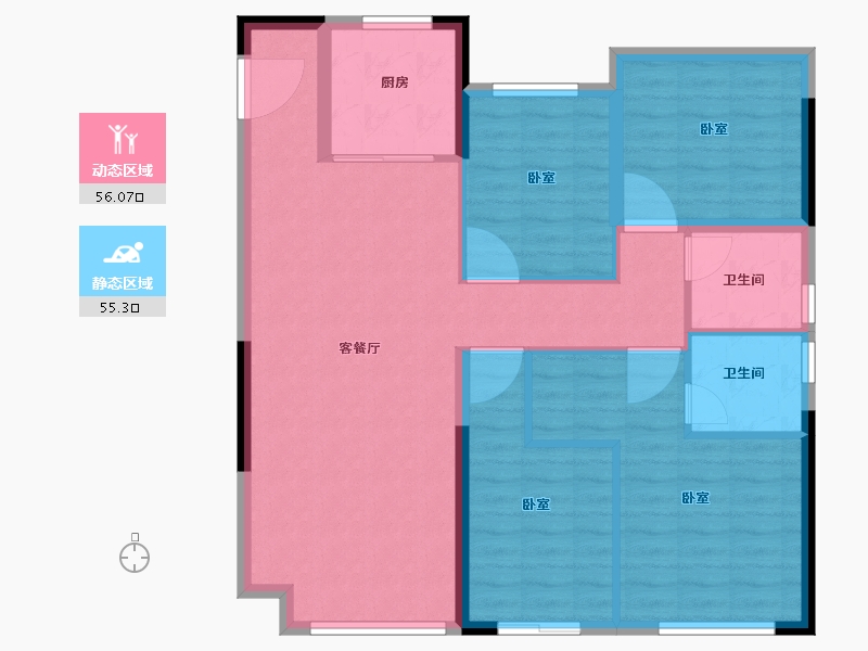 福建省-泉州市-南安中骏云景府-101.01-户型库-动静分区