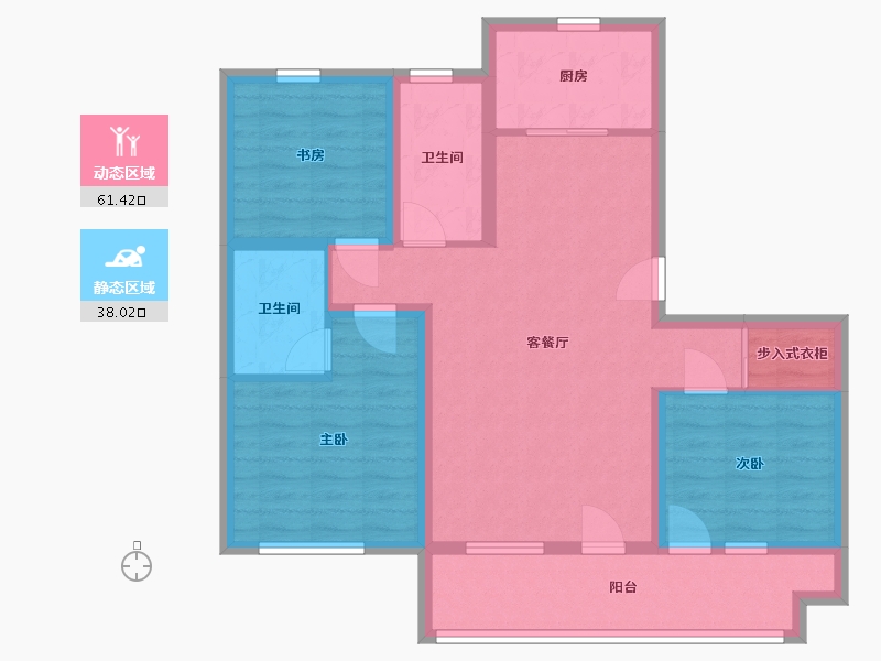 山东省-青岛市-盛华海语树-88.00-户型库-动静分区