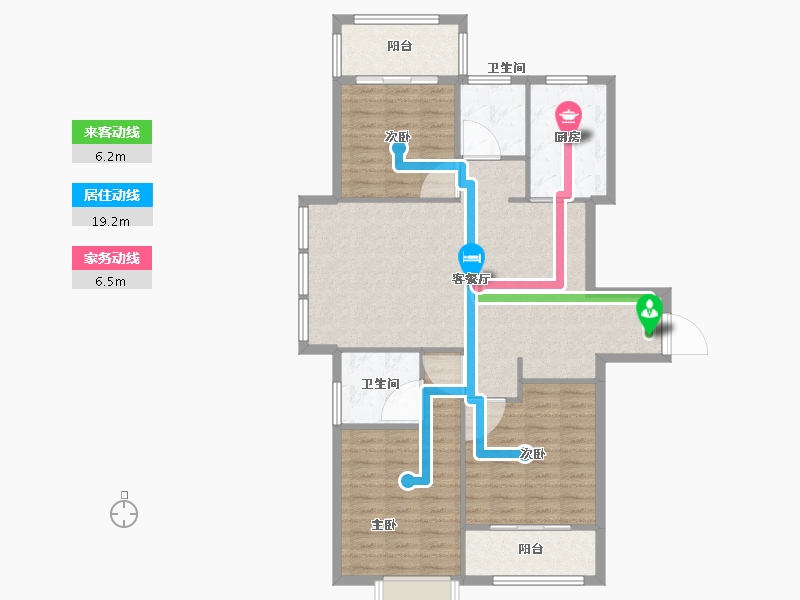 福建省-南平市-建阳美加德广场-106.00-户型库-动静线