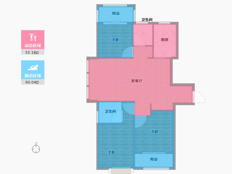 福建省-南平市-建阳美加德广场-106.00-户型库-动静分区