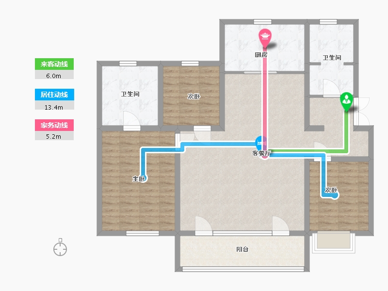 山东省-青岛市-铂悦灵犀湾-118.00-户型库-动静线