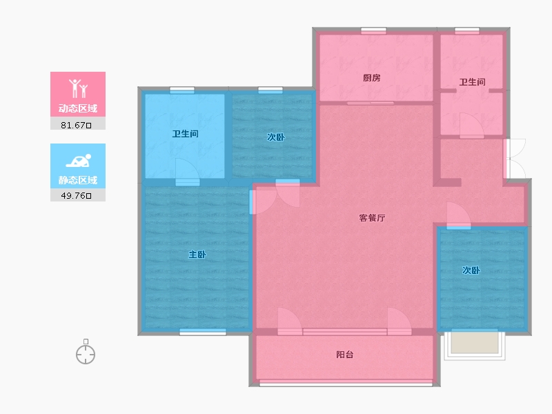 山东省-青岛市-铂悦灵犀湾-118.00-户型库-动静分区