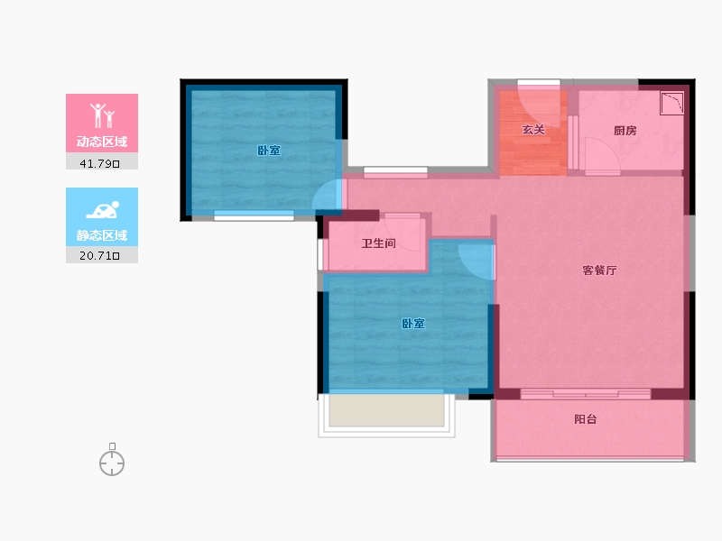 福建省-漳州市-格林兰锦-55.40-户型库-动静分区