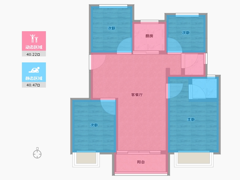 福建省-南平市-正荣·悦璟湾二期-71.00-户型库-动静分区