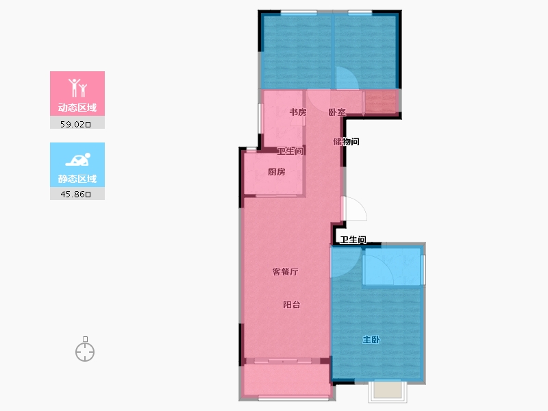 河南省-洛阳市-现代森林国际城-95.30-户型库-动静分区