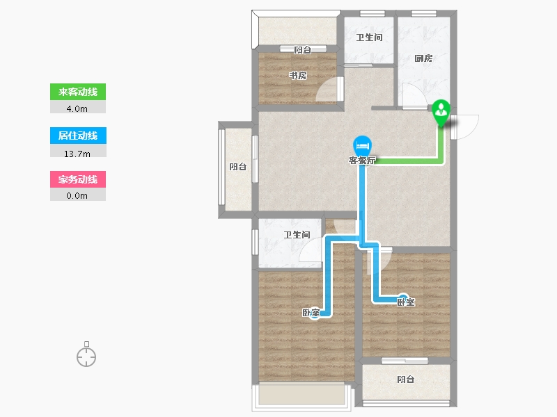 山东省-烟台市-香逸中央-94.01-户型库-动静线