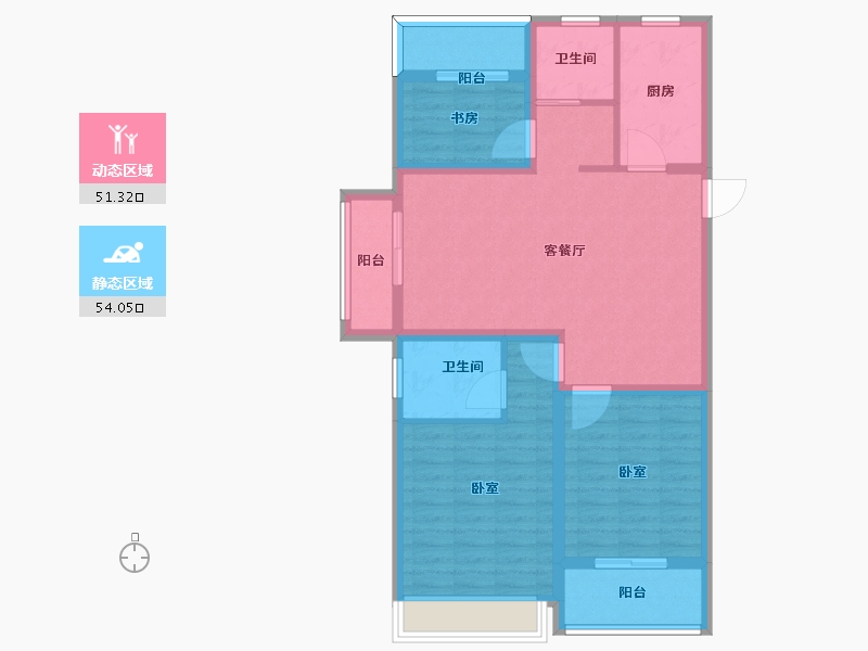 山东省-烟台市-香逸中央-94.01-户型库-动静分区