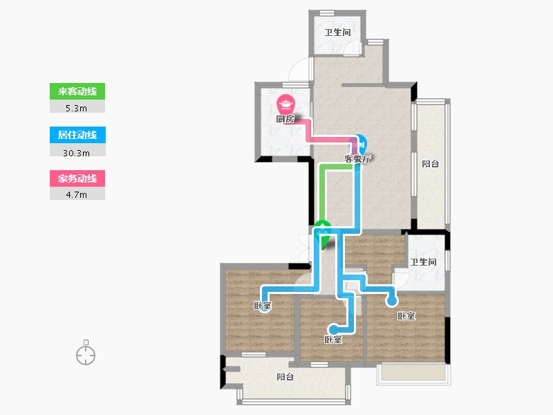 浙江省-绍兴市-金地湖城大境-112.00-户型库-动静线