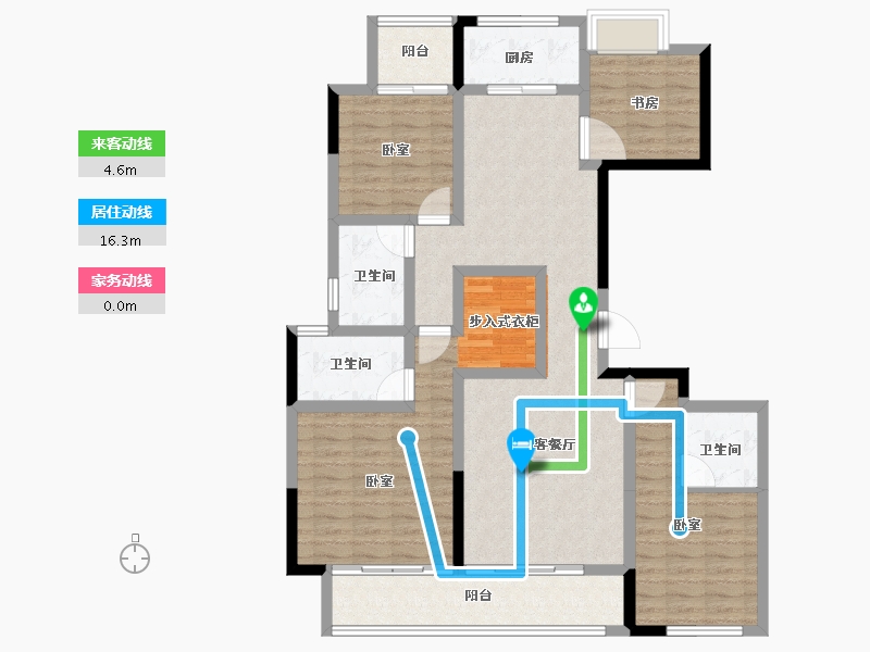 福建省-龙岩市-绿城·蘭园-114.94-户型库-动静线