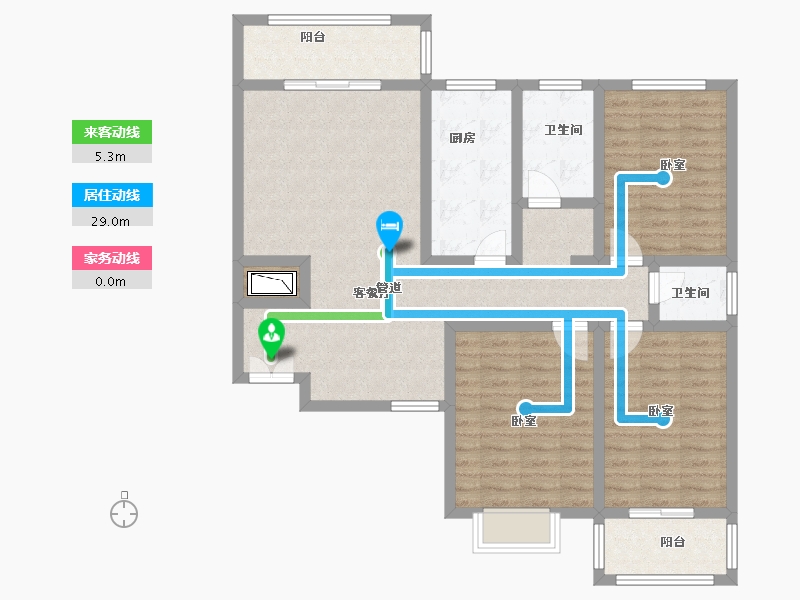 河南省-安阳市-汤阴源恒现代城-104.99-户型库-动静线