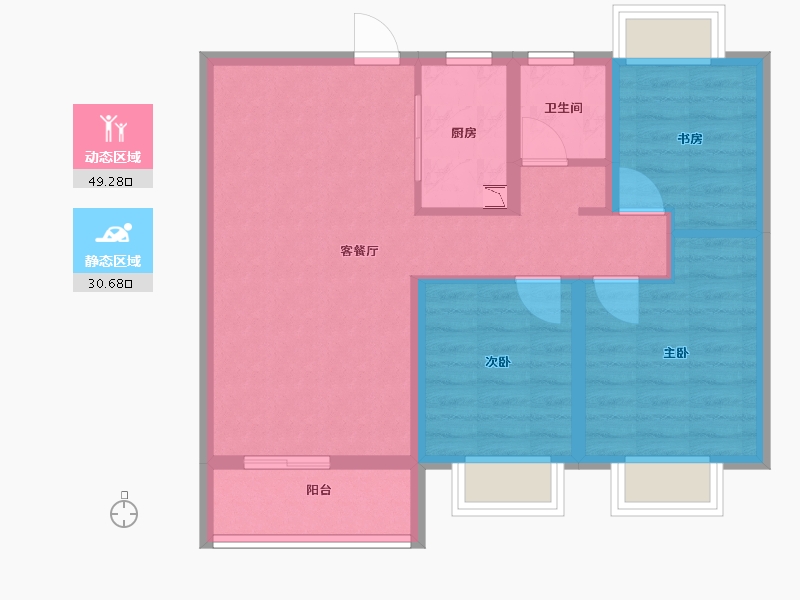 江西省-南昌市-春天里-71.00-户型库-动静分区