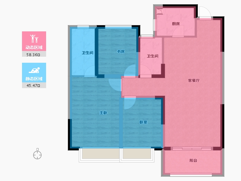 河南省-安阳市-安阳建业壹号城邦-92.82-户型库-动静分区