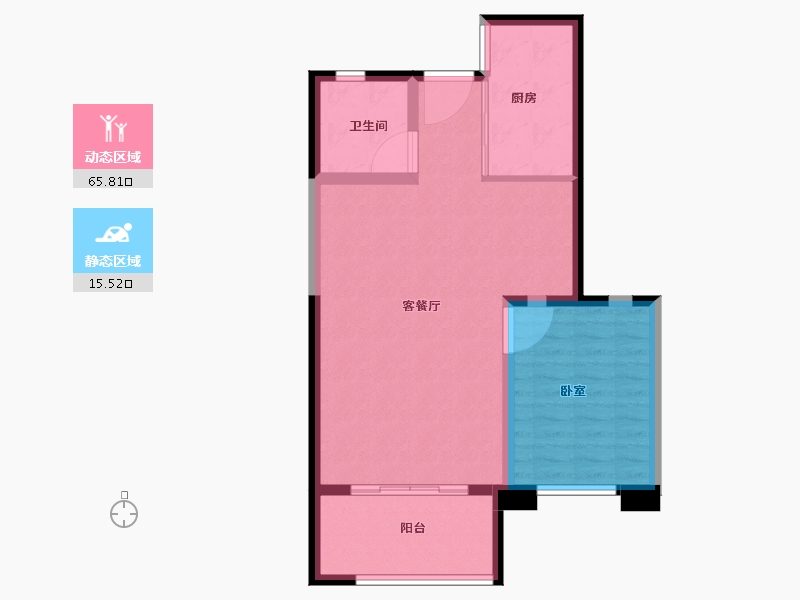 福建省-泉州市-石狮碧桂园-74.00-户型库-动静分区