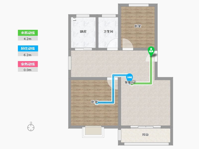 河南省-郑州市-鸿盛新城4期青春里-88.02-户型库-动静线