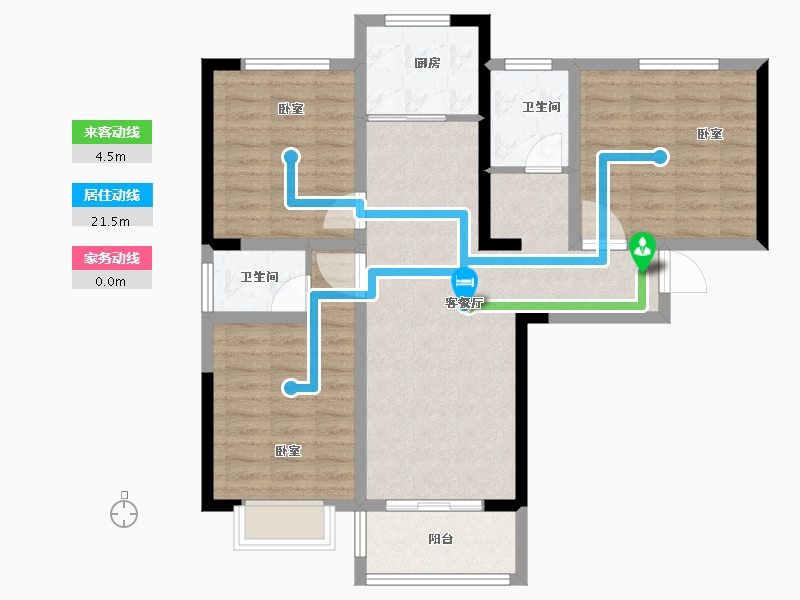 河南省-郑州市-同德悦庭-86.78-户型库-动静线