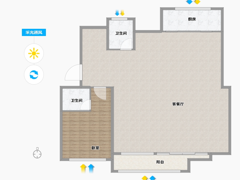 河南省-郑州市-建业新筑-197.06-户型库-采光通风