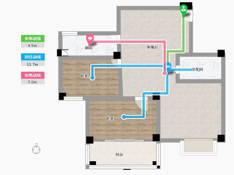 福建省-宁德市-怡和嘉园二期-68.00-户型库-动静线