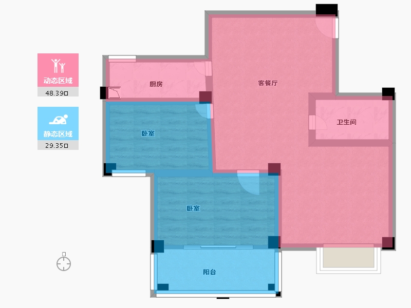 福建省-宁德市-怡和嘉园二期-68.00-户型库-动静分区