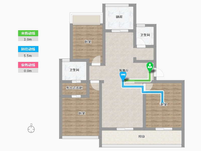 浙江省-嘉兴市-绿城乌镇蘭园-91.05-户型库-动静线