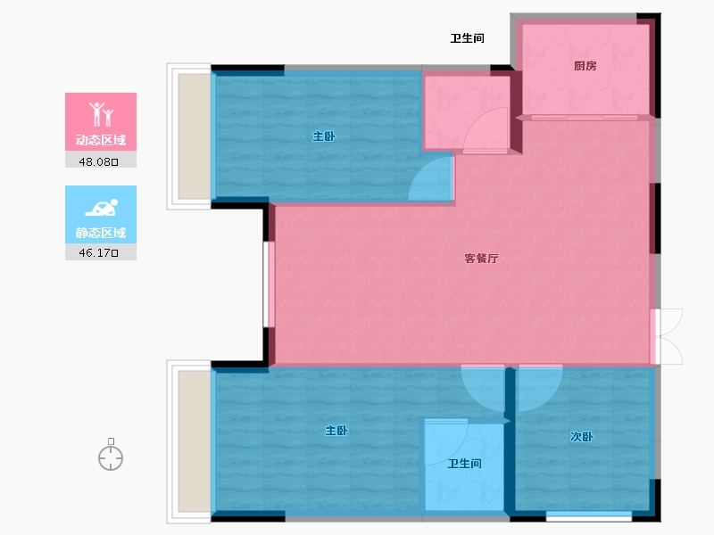 福建省-南平市-绿欧·香槟城-86.28-户型库-动静分区