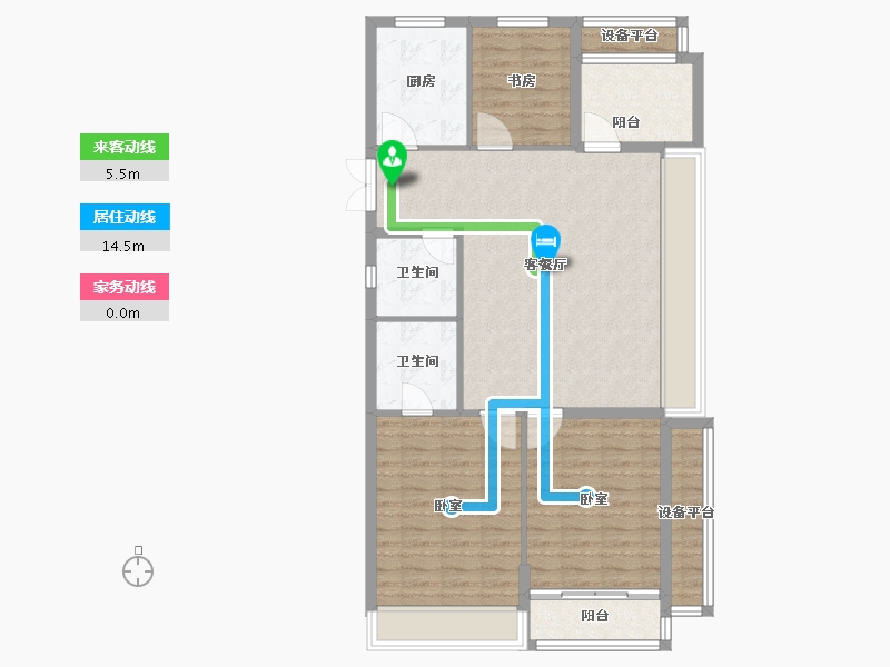 浙江省-绍兴市-勤业阳光龙庭-100.00-户型库-动静线