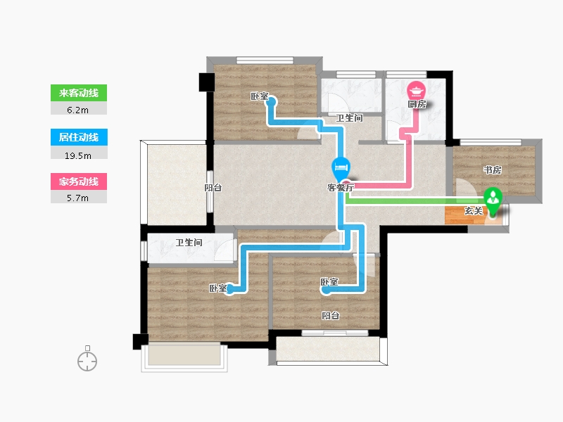 福建省-漳州市-格林兰锦-94.00-户型库-动静线