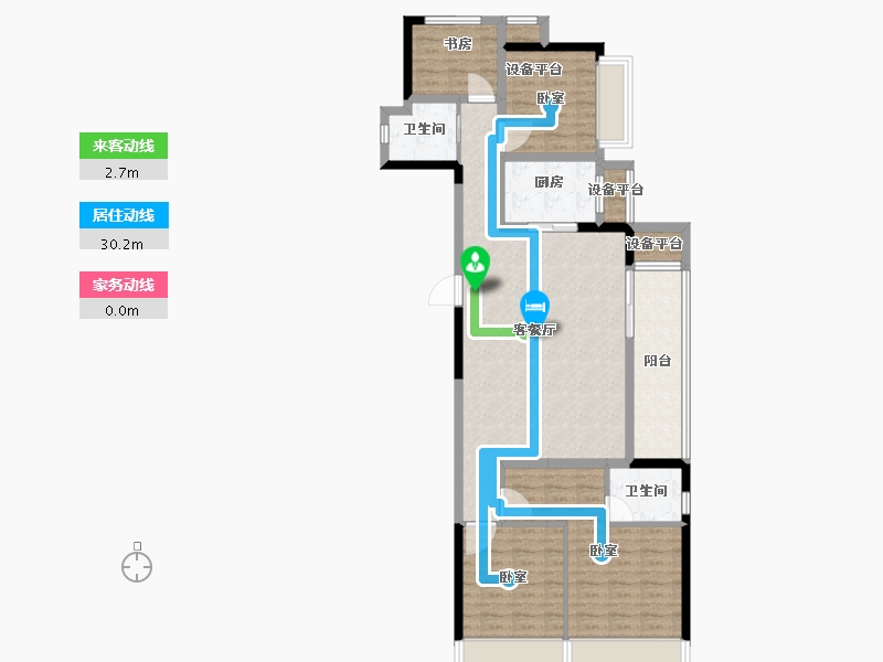 浙江省-绍兴市-随园二期-102.10-户型库-动静线