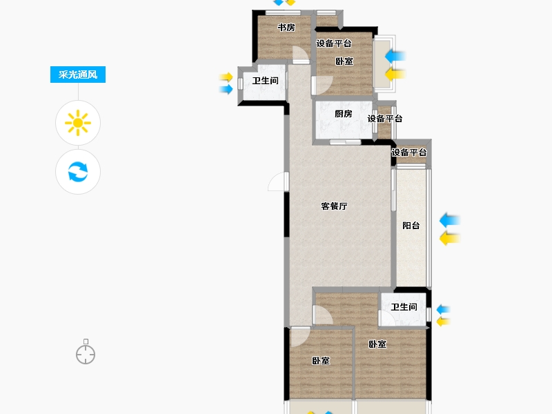 浙江省-绍兴市-随园二期-102.10-户型库-采光通风