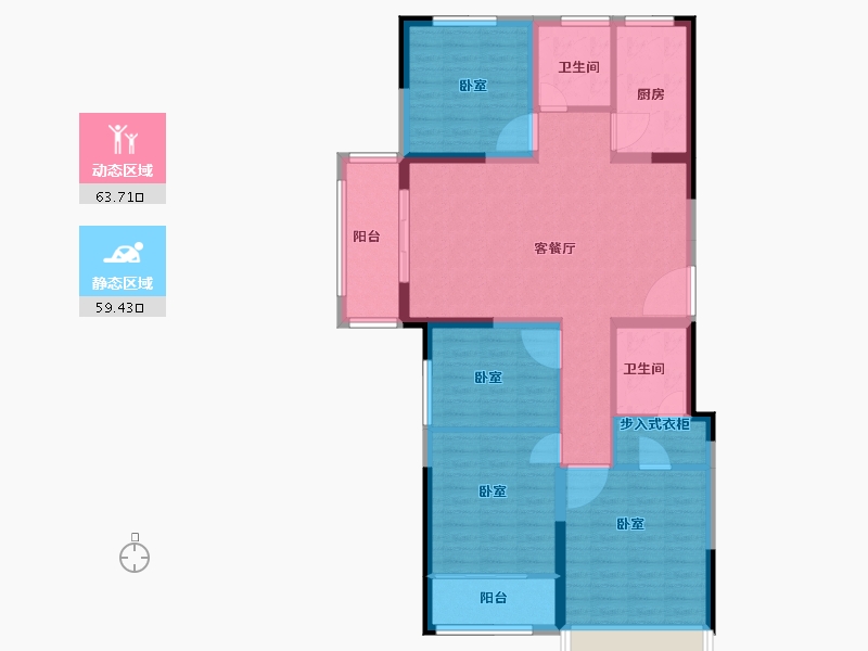 山东省-菏泽市-永泰和顺园-111.00-户型库-动静分区